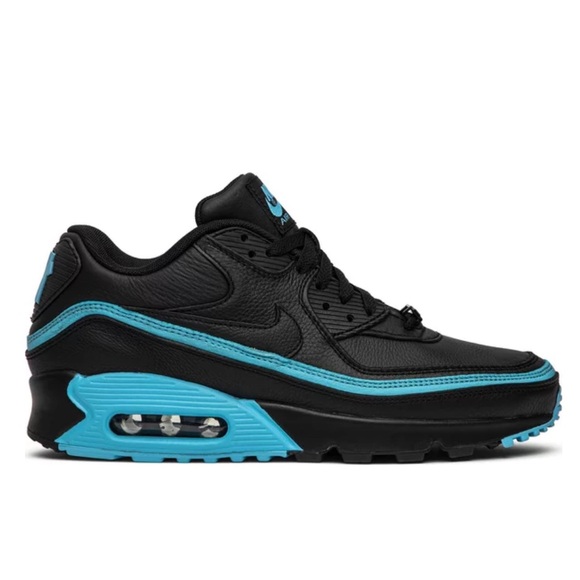 Nike Air Max 90 Undefeated Black/Blue Fury Sneakers Size 8.5 Men/10 Women - Picture 2 of 11